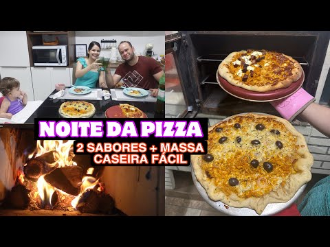 FIZEMOS PIZZAS CASEIRA SUPER DELICIOSAS NO FORNO A LENHA 🪵🍕