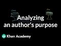 Analyzing Author's Purpose in Nonfiction Texts