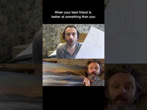 Comparing Art 😂 #michaelsheen #davidtennant #staged #youtube #fyp #funny #shorts #goodomens #explore