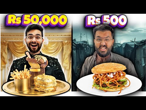 Living on Rs 500 vs Rs 50,000 For 24 Hours ! 😱 BANGALORE