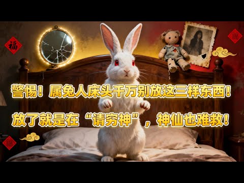 警惕！屬兔人牀頭千萬別放這三樣東西！放了就是在‘請窮神’，神仙也難救！