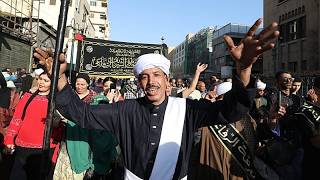 YouTube video thumbnail: Egypt: Sufi Muslims Celebrate Mawlid al-Nabawi in Cairo 
