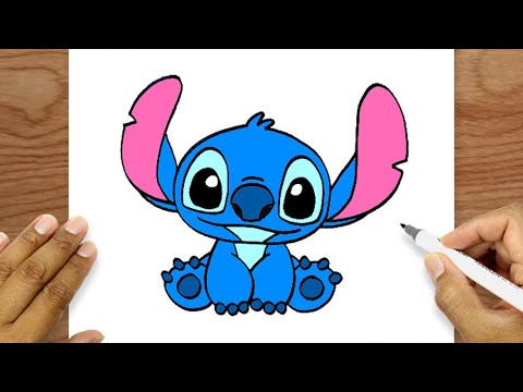 How To Draw Stitch Step By Step | Stitch Drawing Easy Cute