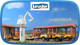 RAM Rental Service mit Minibagger  -- 02546 -- BRUDER Spielwaren
