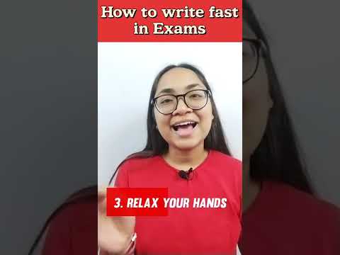How to write fast in exams? | Tips to write fast in exams
