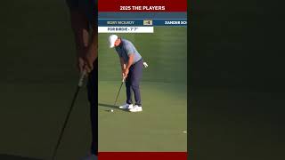 Rory McIlroy  birdies  hole 18 with 5 under par for round 1 at 2025 THE PLAYERS  #golf #rorymcllroy