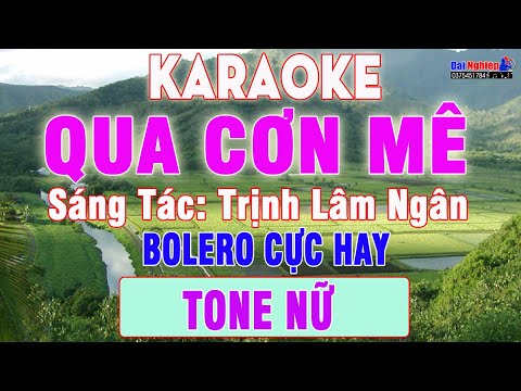 Qua Cơn Mê Karaoke Tone Nữ Nhạc Sống Rumba Dễ Hát || Karaoke Đại Nghiệp