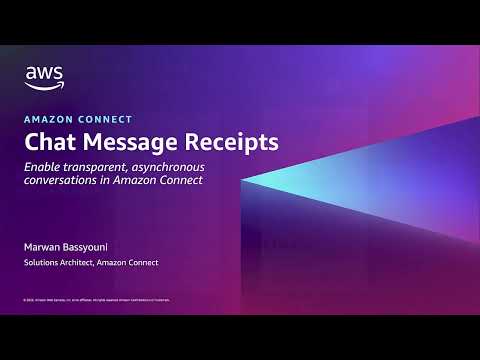 Amazon Connect Chat Message Receipts | Amazon Web Services