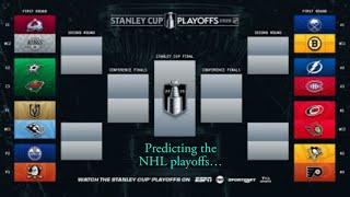 Trying to predict the NHL playoffs…