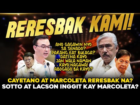 "HINTAYIN NYO ANG RESBAK NAMIN!" CAYETANO SINUPALPAL SI TITO SOTTO! LACSON INGGIT KAY MARCOLETA?