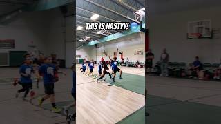 Nasty 9 year old EURO LAYUP! | Boys basketball development #basketball #ballislife #eurostep #shorts