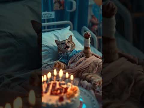 #happybirthday #funny #kitten #animalintelligence #kucing #cute #cat #cake #aicats #shorts #short #o