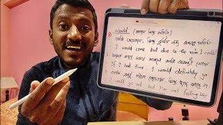 Use of would, practice class and QnA, learn English through Bangla