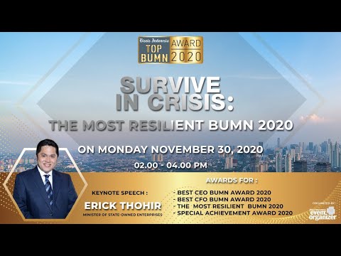 Bisnis Indonesia Top BUMN Award 2020 - "Survive in Cisis: The Most Resilient BUMN 2020"