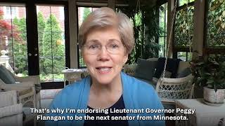 Elizabeth Warren Endorses Peggy Flanagan for Senate