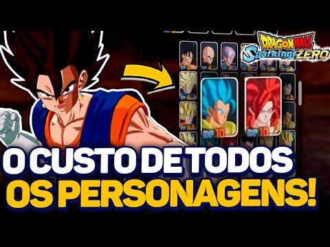 PONTUAÇÃO DP DE RANKEDS PRA TODOS OS PERSONAGENS DE DRAGON BALL SPARKING ZERO!