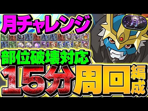 【これが一番強い】月チャレンジ15分で全部位破壊周回！インペリアルドラモン:ドラゴンモード編成！ガチ勢向け！！【パズドラ】