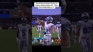 Amon St. Brown does Trump dance then gets punched #detroit #lions #trump #punch