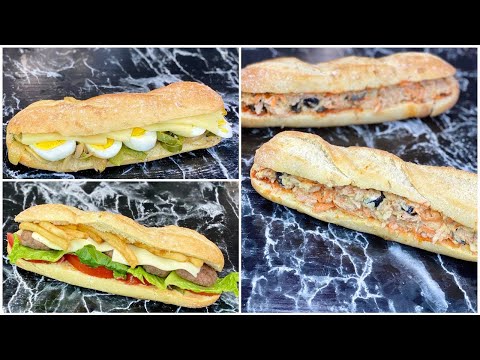 3 idées de sandwich parfaits pour vos pique-niques ! ☀️ Lequel préférez vous?  🌯