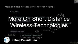 More on Short distance Wireless technologies