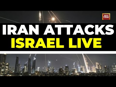 Iran Vs Israel War Visual LIVE |  Iran launches ballistic missiles at Israel | Israel On High Alert