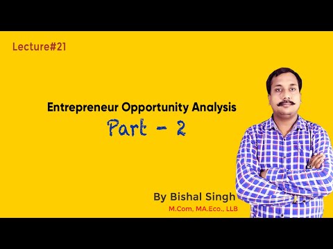 Entrepreneur Opportunity Analysis – Part – 2 II Entrepreneurship II By Bishal Singh II Lecture_21