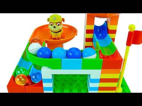 Satisfying Video l Marble Run Race ASMR ☆ HABA Slope, 4 Funnels, Garbage Truck #7