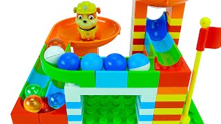 Satisfying Video l Marble Run Race ASMR ☆ HABA Slope, 4 Funnels, Garbage Truck #7