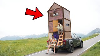 We Built a 2-Storey House on a Pickup Truck!