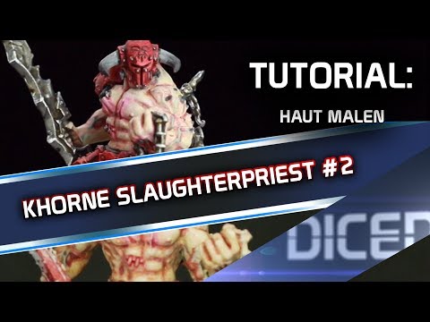 Tutorial: How to Paint Khorne Slaughterpriest #2 | Haut malen | Warhammer | DICED