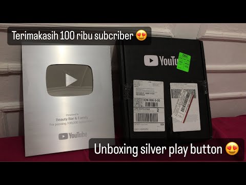 Unboxing silver play button #silverplaybutton