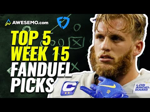 FanDuel NFL DFS Top 5 Picks Week 15 | Daily Fantasy Fantasy Football Lineup Optimizer Picks