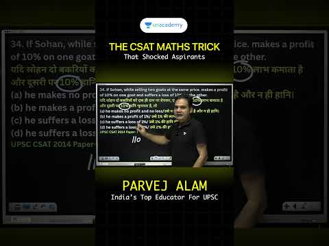 UPSC CSAT Profit & Loss Shortcut Tricks & Concepts | By Parvej Alam