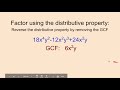Factoring Polynomials with the Distributive Property