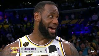 LeBron James (29 Pts) PostGame Interviews | Lakers def. Celtics 114-112; Anthony Davis: 32 Pts