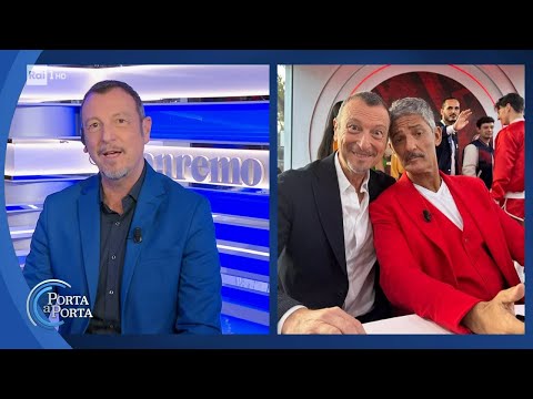 Amadeus: "A Sanremo con Fiorello sennò non mi diverto"- Porta a porta 01/02/2024