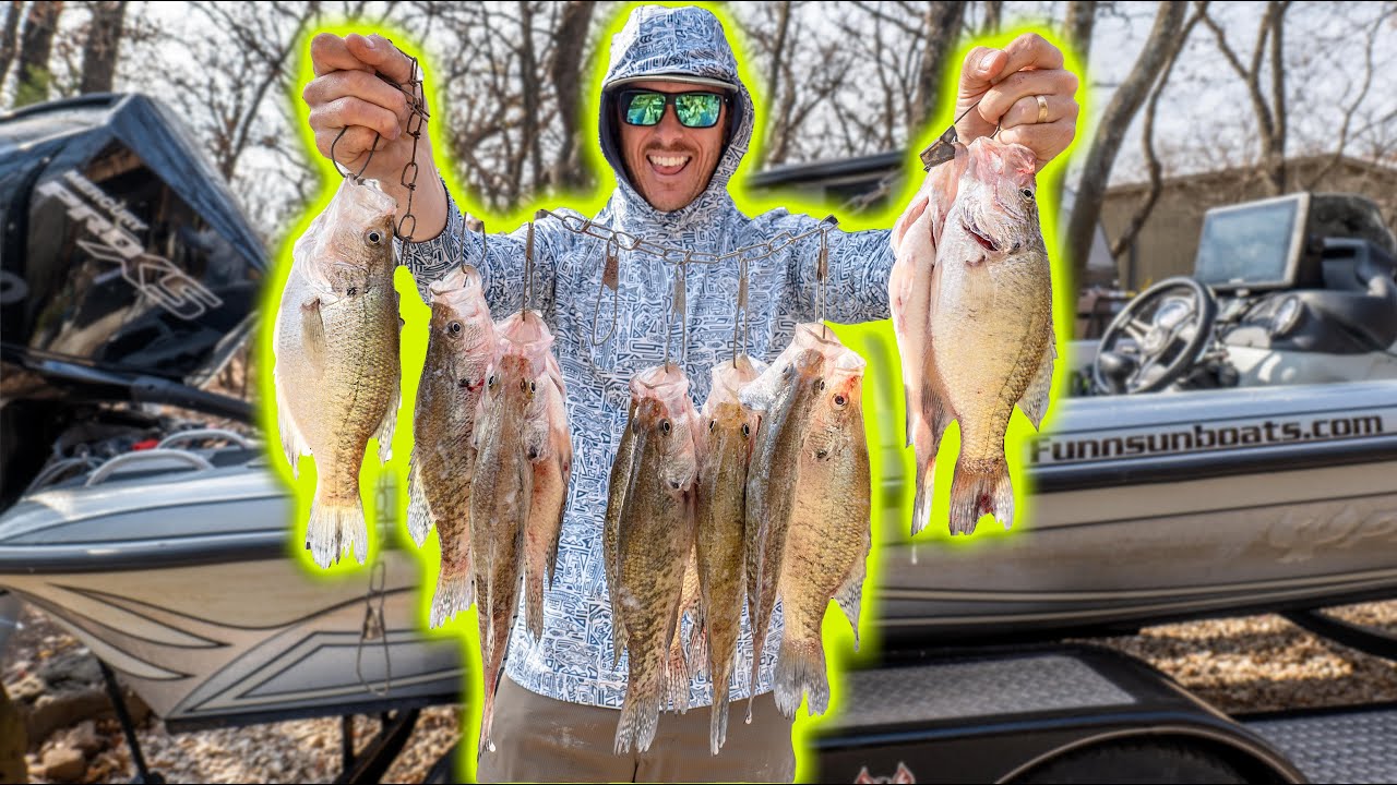 Winter Crappie Catch & Cook Jig Fishing Cold Water