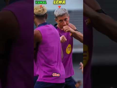 Yamal and Lewandowski big fight,, 💪,,|#shorts #soccer #football #footballskills #goals #yamaha