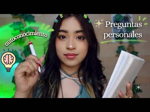 ASMR te hago preguntas personales | cita psicológica ✨