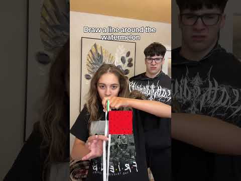 DRAW A LINE AROUND THE WATERMELON CHALLENGE! 😱