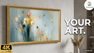 Abstract Flower Painting for Your Frame TV | Floral Artwork Screensaver | 10 Hours in 4k