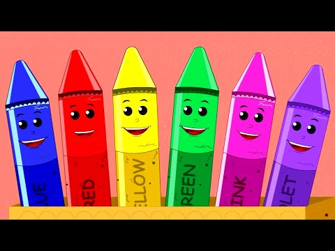 Lets Learn The Colors, Crayons Song and Preschool Rhyme for Kids