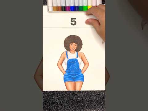 Eu adorei o 5 e vocês? 👩🏽‍🦱🌸 #cabelo #brasil #desenho #arte #shorts