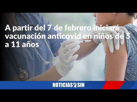 Vacuna en niños de 5 a 11 años desde 7 de febrero