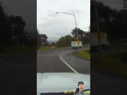 Truck vs car single lane exit #car #truck #educational #education #noob #offroad #truckdriver
