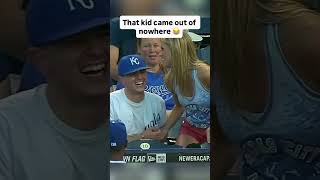 That kid came out of nowhere to steal the ball 🤣 #mlb #baseball #royals