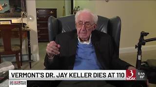 YouTube video thumbnail: Vermont Doctor and Super-Centenarian Jay Keller Dies at 110