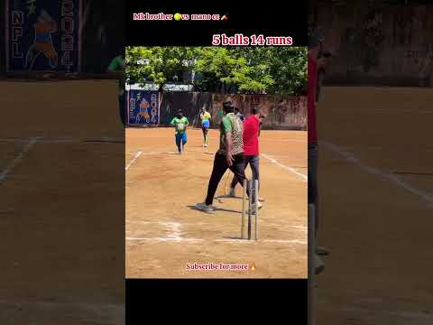 Twist in the end 🔥6 balls 14 runs 🏏#sports #tennisballcricket #cricketshorts #tennisballcricket