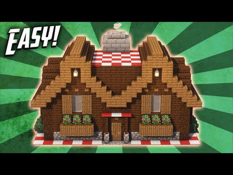 Minecraft: How To Build A Cozy Cabin Survival House Tutorial (#18)