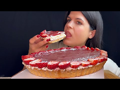 STRAWBERRY TART | MUKBANG | ASMR | EATING SOUNDS